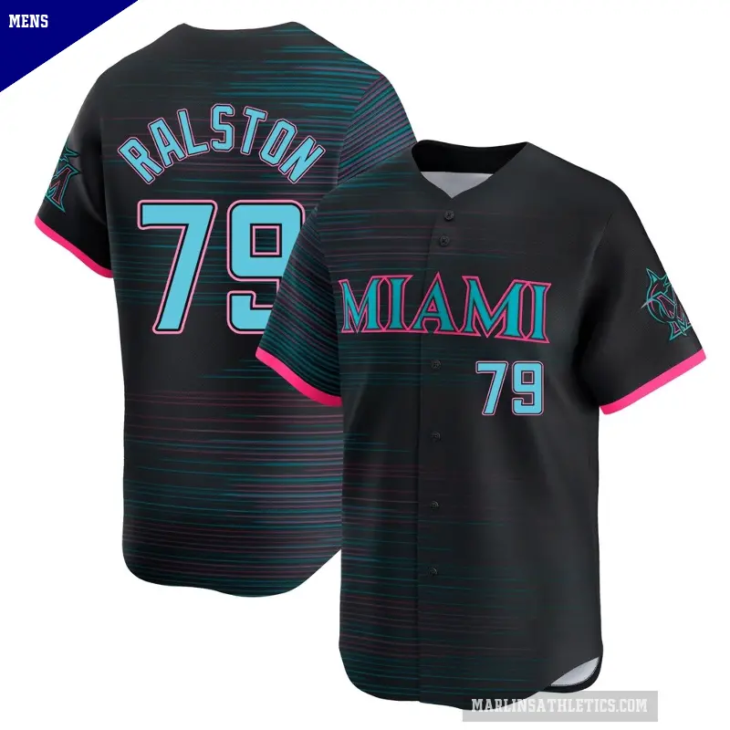 Men's No.79 Jack Ralston Miami Marlins Black Limited 2025 City Connect Jersey