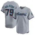 Men's No.79 Jack Ralston Miami Marlins Gray Limited Road Jersey