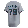 Men's No.79 Jack Ralston Miami Marlins Gray Limited Road Jersey