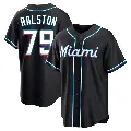 Youth No.79 Jack Ralston Miami Marlins Black Replica Fashion Out Jersey