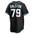 Youth No.79 Jack Ralston Miami Marlins Black Replica Fashion Out Jersey